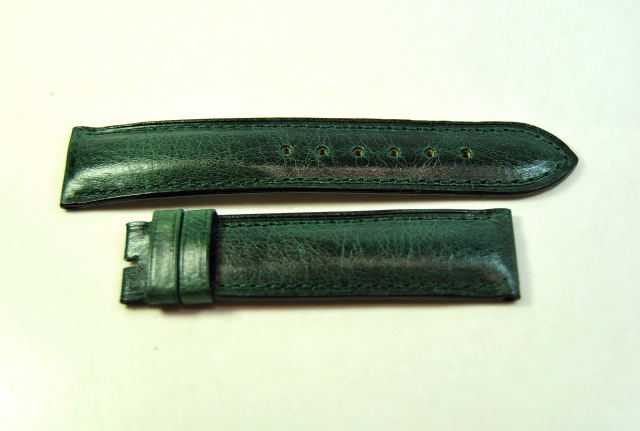 UNIVERSAL GENEVE cinturino in pelle verde - ansa 20 - NUOVO / INUSATO