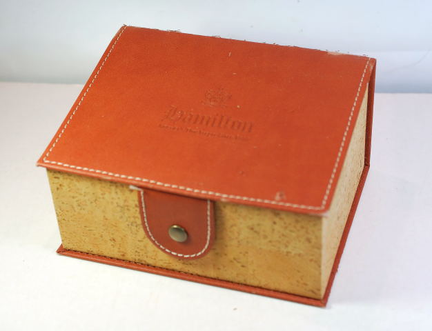 HAMILTON scatola in sughero idonea per cronografi e subacquei RIMANENZA DI MAGAZZINO anni '80