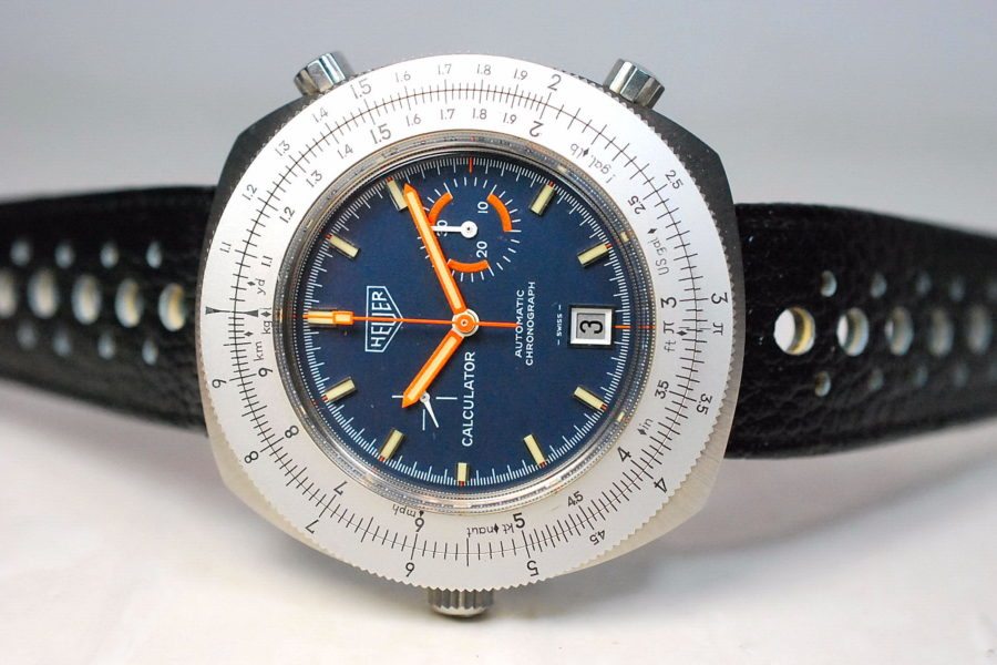 HEUER CALCULATOR caliber Buren 15 New Old Stock from 70 La Casa dell Orologio