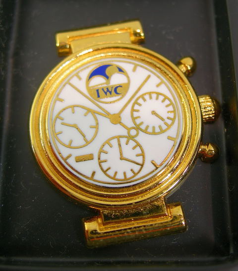 IWC advertising gadget - brooch representing the 