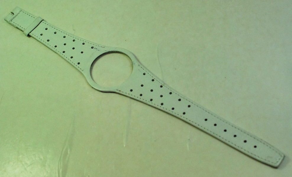 OMEGA DYNAMIC cinturino in pelle bianca per modelli jumbo - RIMANENZA DI MAGAZZINO anni '70