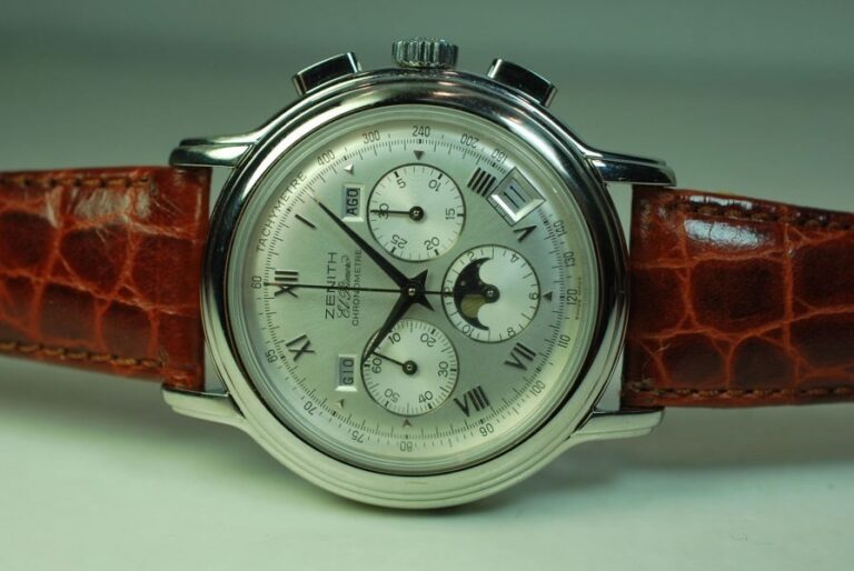 ( VENDUTO - SOLD IN ITALY ) ZENITH EL PRIMERO CHORNOMASTER cassa in acciaio completo di scatola, garanzia, certificazione di cronometro e libretti vari
