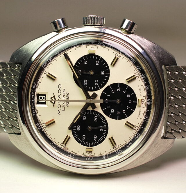( VENDUTO IN GERMANIA ) MOVADO DATRON HS 360 referenza 896 - panda dial - bracciale originale a maglia Milano
