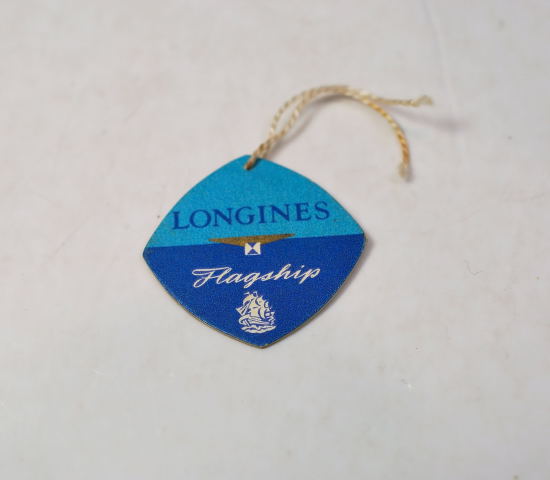 LONGINES FLAGSHIP cardboard tag - original from the 1950s