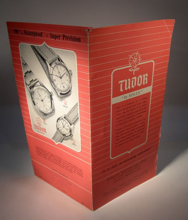 TUDOR watch catalog Oyster and Oyster Prince - original of 1955 complete with attachment with price list of the watches of 1955