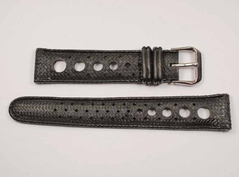 TROPIC SPORT type strap in black rubber - 19mm handle - NEW OLD STOCK from 60s / 70s