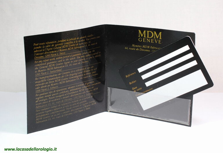 ( SOLD IN BELGIUM ) HUBLOT - MDM white guarantee and complete set of booklets - 2000s