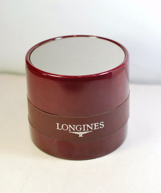 LONGINES scatola a cilindro idonea per cronografi e subacquei anche con bracciale in metallo - RIMANENZA DI MAGAZZINO anni '70