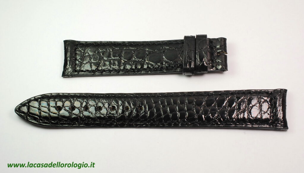 Jaeger Le Coultre black crocodile strap - 18 mm handle - 16 mm buckle attachment - NEW OLD STOCK from the 2000s