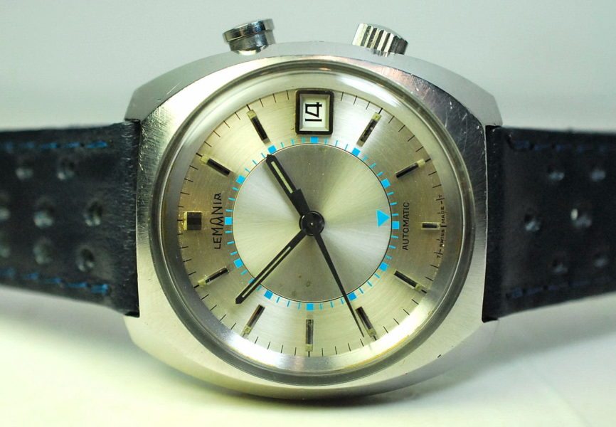 VENDUTO SOLD IN ITALY LEMANIA ALARM AUTOMATIC steel alarm watch from 70s caliber Lemania 2980 La Casa dell Orologio