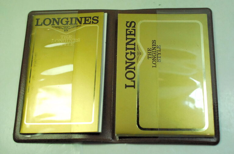 LONGINES co-ordinated set of instruction booklet + white warranty + document case - New Old Stock from '70 years