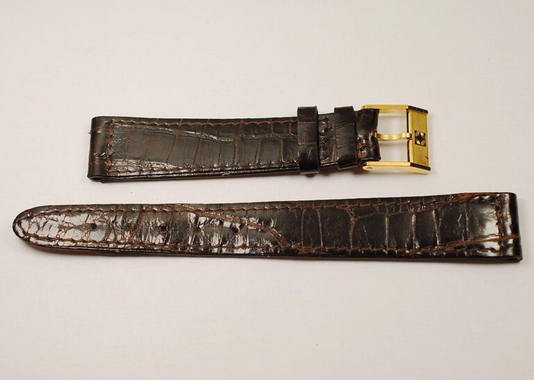 ZENITH dark brown crocodile strap - 14 mm handle - NEW STOCK from the 70s