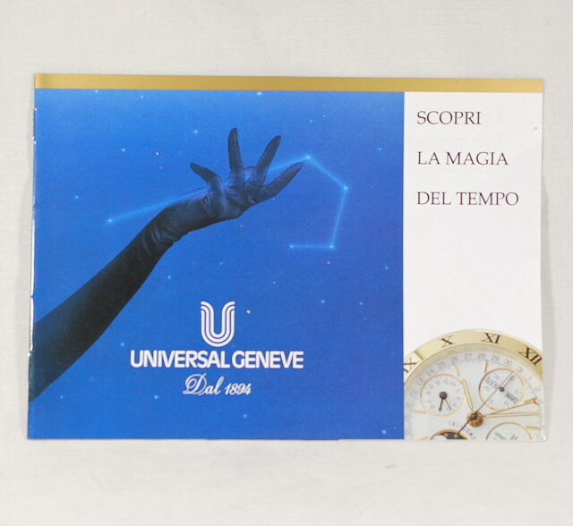 UNIVERSAL GENEVE color catalog with Compax chronographs - 80s / 90s production