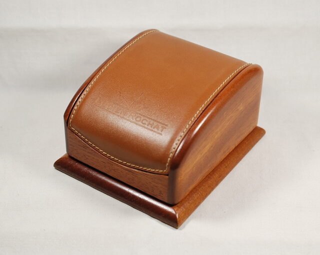 LUCIEN ROCHAT wooden and leather box with box cover and booklets - NEW STOCK from the 90s / 2000s