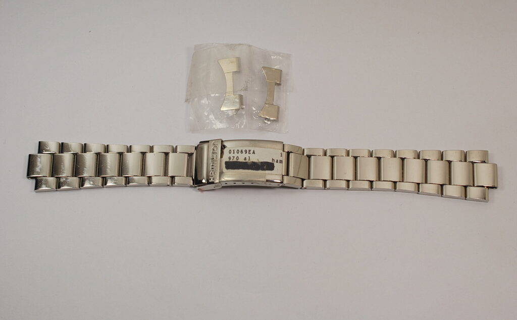 HAMILTON bracelet in polished steel - 21mm handle - NEW OLD STOCK from 90s - 2000s