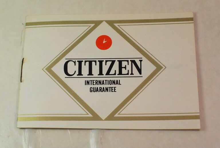 CITIZEN libretto di garanzia bianco / da compilare per orologi e cronografi - RIMANENZA DI MAGAZZINO anni '70 / '80