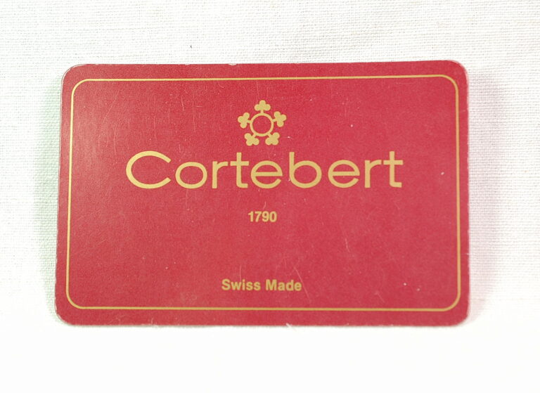 CORTEBER warranty certificate for vintage watch - white to be filled