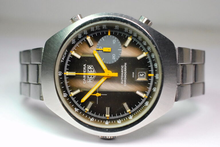 ( VENDUTO IN ITALIA ) HEUER CARRERA automatic - Referenza 150.573 - anni '70 - eccezionali condizioni di conservazione