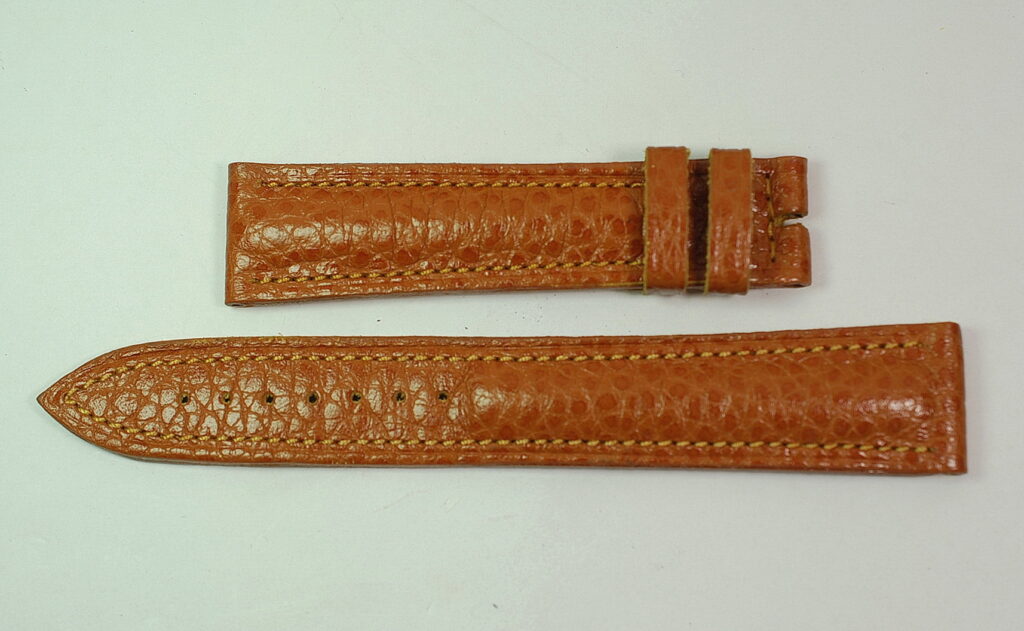 BREITLING original brown / orange leather strap - 18 / 19mm handle - NEW OLD STOCK
