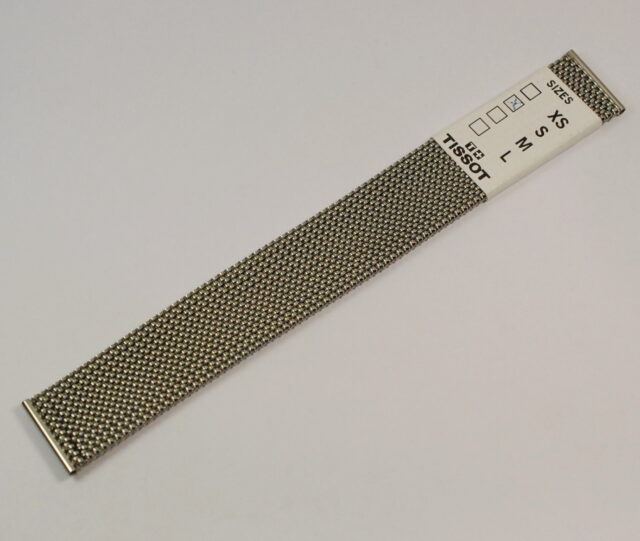TISSOT splendido bracciale in maglia elastica d'acciaio - misura S - RIMANENZA DI MAGAZZINO anni '60