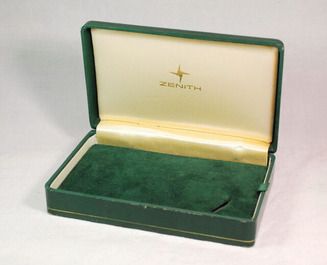 ZENITH box from the 1960s - 1970s for watches and chronographs with leather strap - presumably from the 1960s