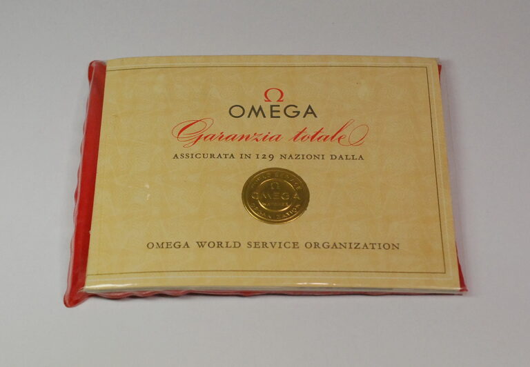 OMEGA guarantee certificate - filled in with reference and movement number - for watches from the 1950s / 60s