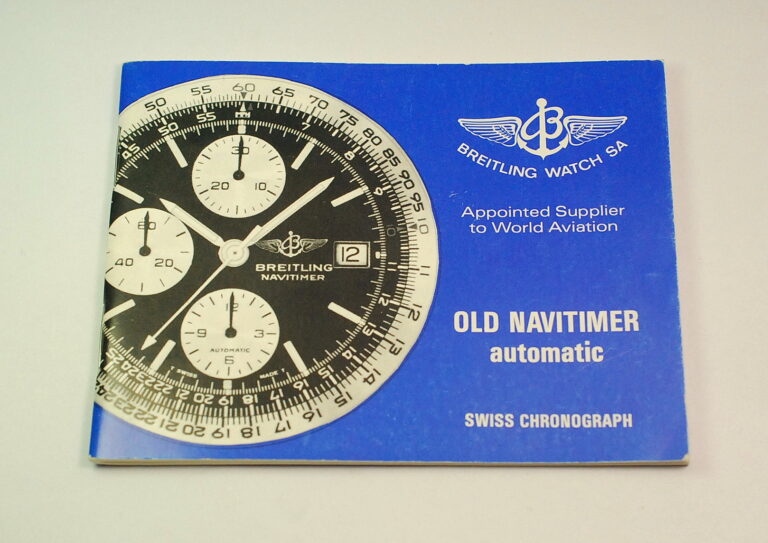 BREITLING instruction booklet for chronographs 