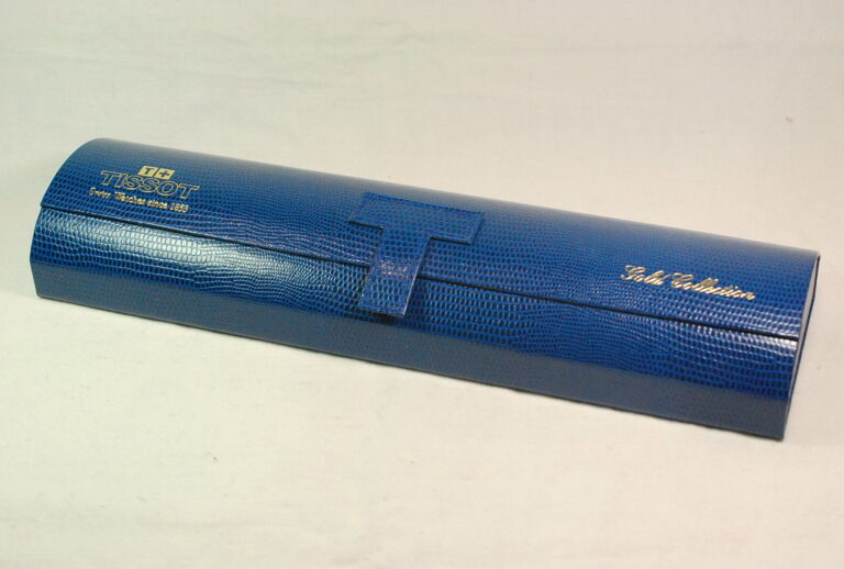 TISSOT scatola di colore blu per modelli in oro - RIMANENZA DI MAGAZZINO anni '90 / 2000