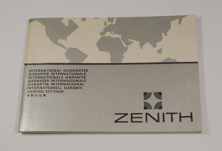 ZENITH libretto porta garanzia per orologi e cronografi - presumibilmente anni '80