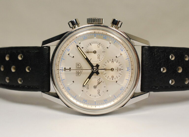 ( VENDUTO IN AUSTRIA ) HEUER CARRERA ref. CS 3110 quadrante argentee - scatola e garanzia - eccezionali condizioni di conservazione