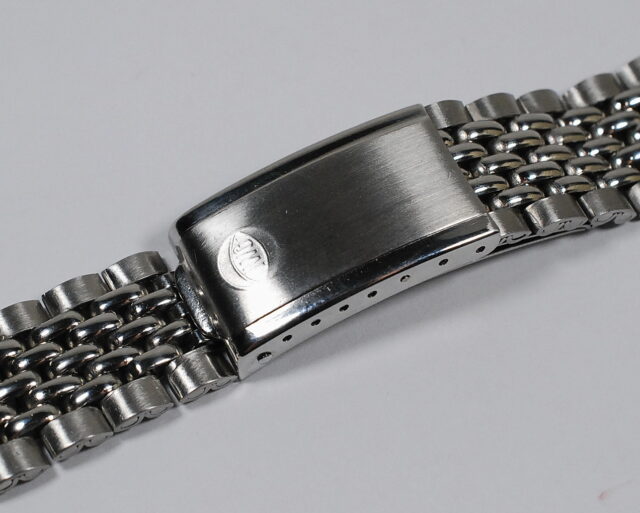 ( SOLD IN SOUTH AFRICA ) IWC rice grain steel bracelet - 18mm handle - made by Gay Freres in 1968