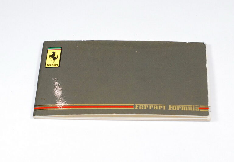 FERRARI FORMULA certificato di garanzia internazionale - bianco, da compilare - RIMANENZA DI MAGAZZINO anni '80