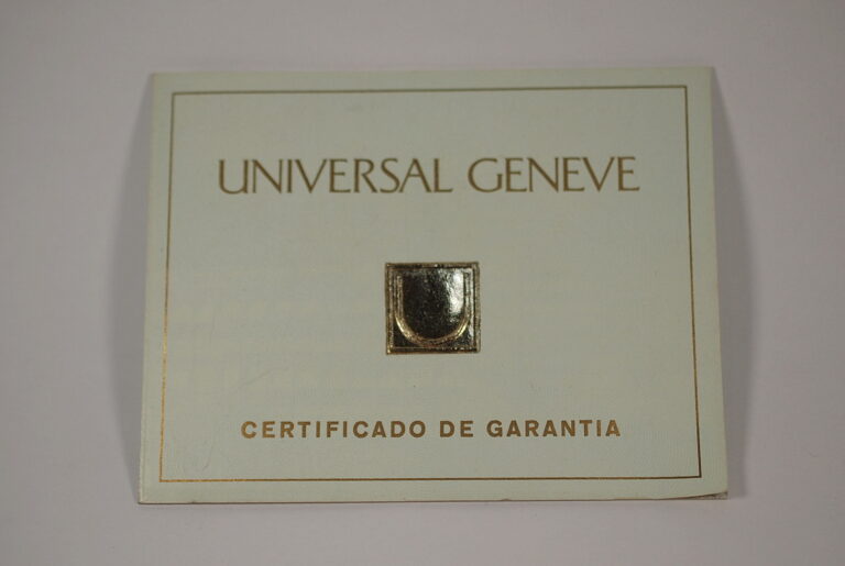 UNIVERSAL GENEVE white warranty booklet (to be filled in) - NEW OLD STOCK from 1967