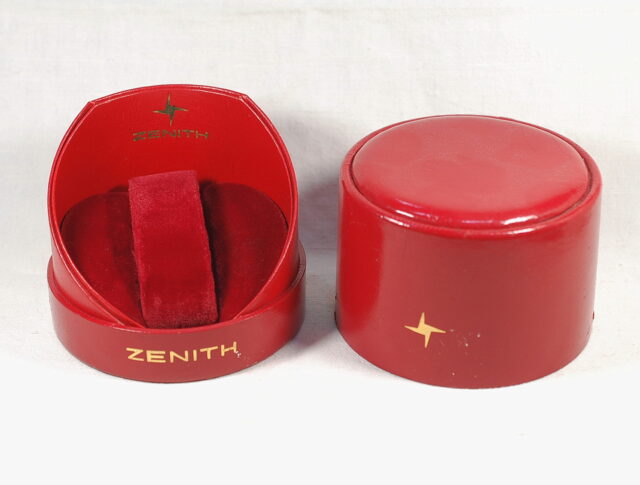 ( VENDUTA IN FRANCIA ) ZENITH rara scatola a cilindro per cronografi El Primero anni '70
