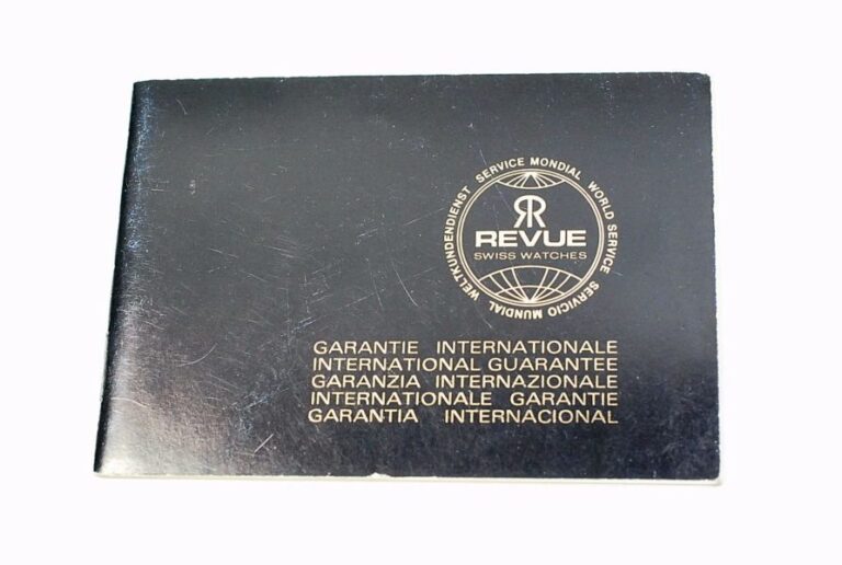 REVUE libretto di garanzia non compilato - presumibilmente anni '70