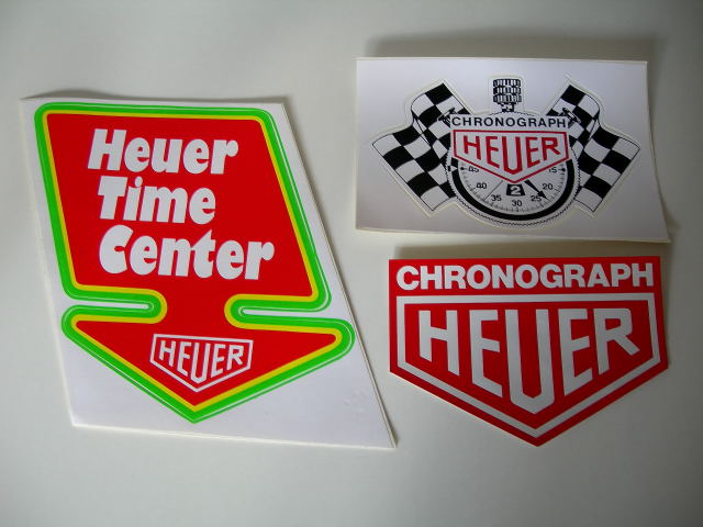 HEUER original stickers - NEW STOCK from the 70s and 80s