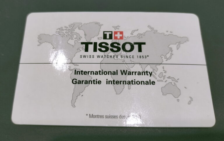TISSOT guarantee card certificate, white to be filled - NEW OLD STOCK from the 2000s
