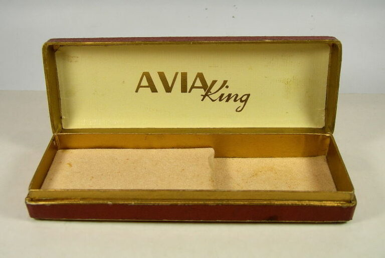 ( SOLD IN ITALY ) scatola AVIA KING per orologi da uomo - '50 - '60
