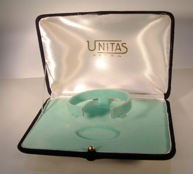 UNITAS rare box for men's watches - NEW OLD STOCK from the 50s