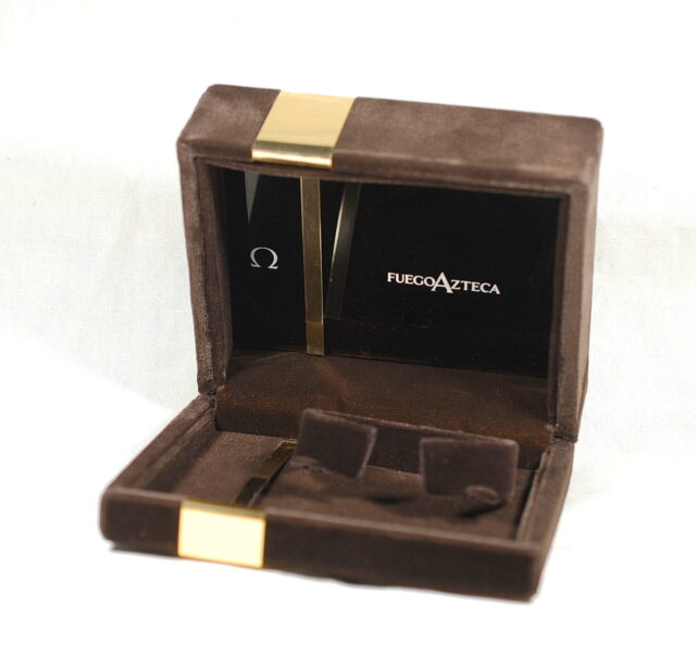 OMEGA “FUEGO AZTECA” – rare gold watch box for men or women from the Omega Fuego Azteca line from the 1970s