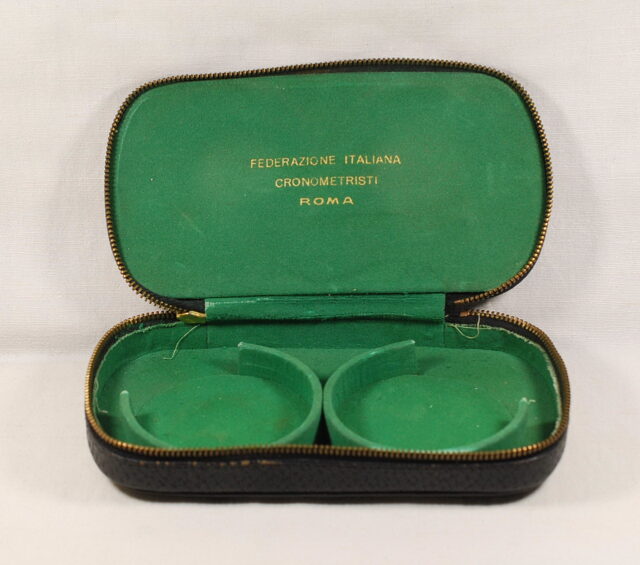 LEMANIA  / OMEGA rare double case for pocket chronographs personalized for the 