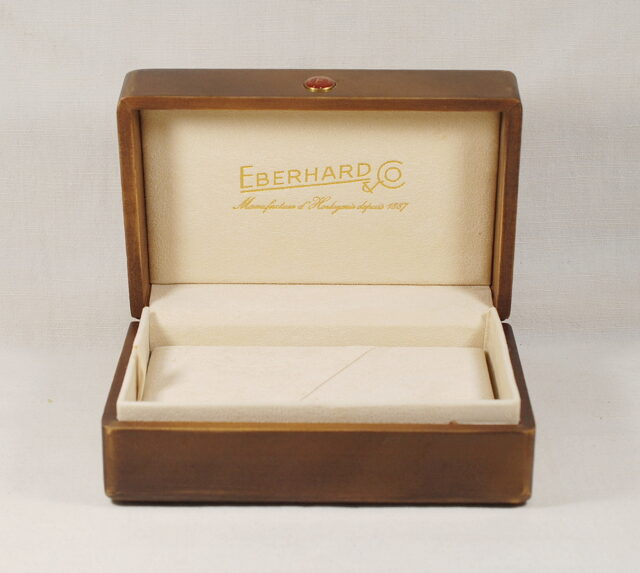 ( SOLD IN ITALY ) EBERHARD wooden box for men's watches and chronographs - NEW STOCK with box cover
