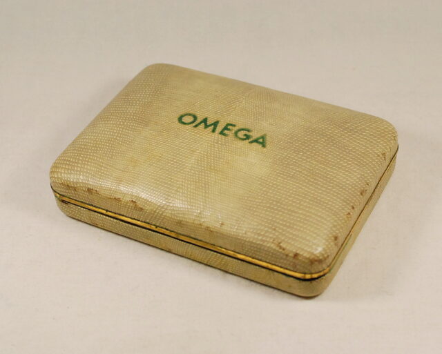 OMEGA rara scatola per orologi e cronografi - RIMANENZA DI MAGAZZINO anni '40 / '50