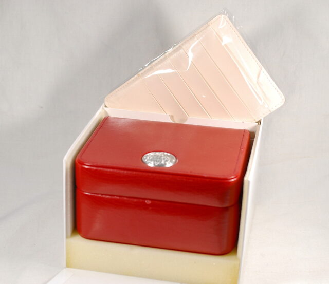 ( RESERVED ) OMEGA red box for Speedmaster chronographs presumably from the 2010s.