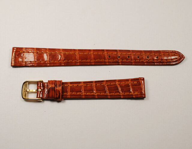 ( SOLD IN ITALY ) LONGINES vintage gold crocodile strap - 13mm lug - NEW IN STOCK from the 80s