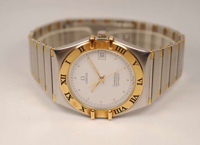 ( VENDUTO ) OMEGA CONSTELLATION automatic - referenza 368.10.75 - elegante orologio da uomo con cassa e bracciale in acciaio e oro giallo - prodotto nel 1986
