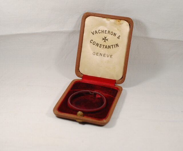 VACHERON & CONSTANTIN rara scatola per orologi da tasca, presumibilmente inizio del 1900